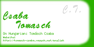 csaba tomasch business card